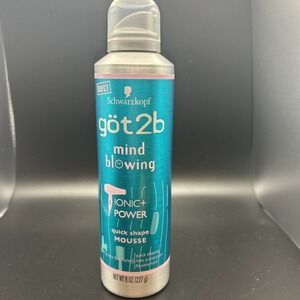Schwarzkopf got 2 b Mind Blowing Ionic + Power Quick Shape Mousse 8oz 227g